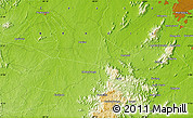 Physical Map of the area around 4° 1' 30" S, 39° 1' 29" W