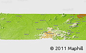 Physical Panoramic Map of the area around 4° 1' 30" S, 39° 1' 29" W