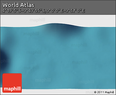 Satellite 3D Map of the Area around 4° 1' 30" S, 3° 28' 30" E
