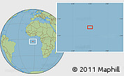 Savanna Style Location Map of the area around 4° 1' 30" S, 3° 19' 30" W