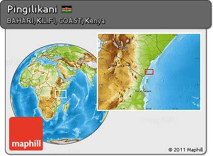 Physical Location Map of Pingilikani