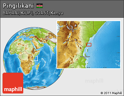 Physical Location Map of Pingilikani