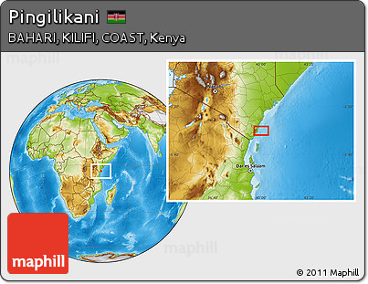 Physical Location Map of Pingilikani