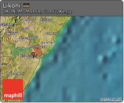 Satellite Map of Likoni