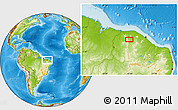 Physical Location Map of the area around 4° 1' 30" S, 40° 43' 30" W