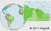Political Location Map of the area around 4° 1' 30" S, 40° 43' 30" W