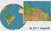 Satellite Location Map of the area around 4° 1' 30" S, 40° 43' 30" W