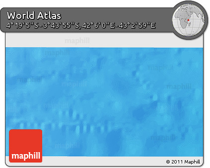 Physical 3D Map of the Area around 4° 1' 30" S, 42° 34' 30" E