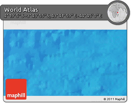 Physical 3D Map of the Area around 4° 1' 30" S, 44° 16' 29" E