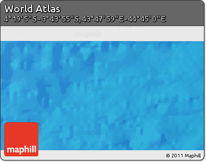 Physical 3D Map of the Area around 4° 1' 30" S, 44° 16' 29" E