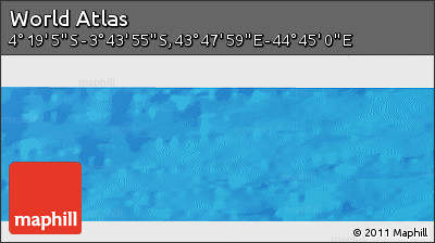 Physical Panoramic Map of the Area around 4° 1' 30" S, 44° 16' 29" E