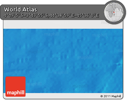 Physical 3D Map of the Area around 4° 1' 30" S, 45° 7' 30" E