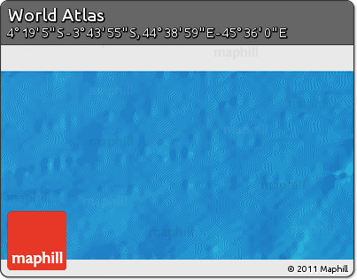 Physical 3D Map of the Area around 4° 1' 30" S, 45° 7' 30" E