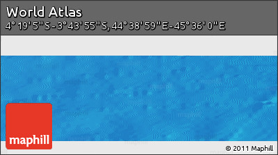 Physical Panoramic Map of the Area around 4° 1' 30" S, 45° 7' 30" E