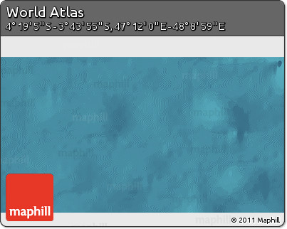 Satellite 3D Map of the Area around 4° 1' 30" S, 47° 40' 29" E
