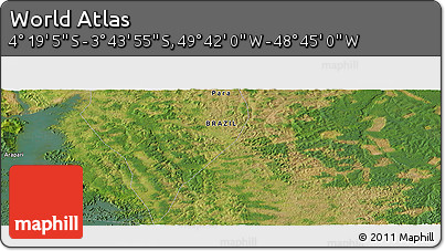 Satellite Panoramic Map of the Area around 4° 1' 30" S, 49° 13' 30" W