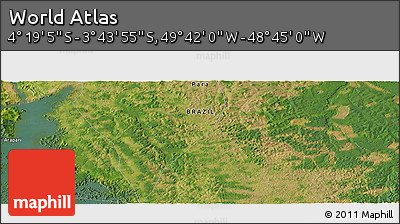 Satellite Panoramic Map of the Area around 4° 1' 30" S, 49° 13' 30" W