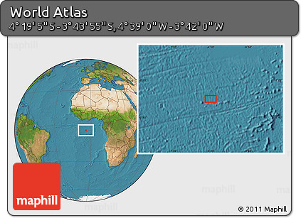 Satellite Location Map of the Area around 4° 1' 30" S, 4° 10' 30" W