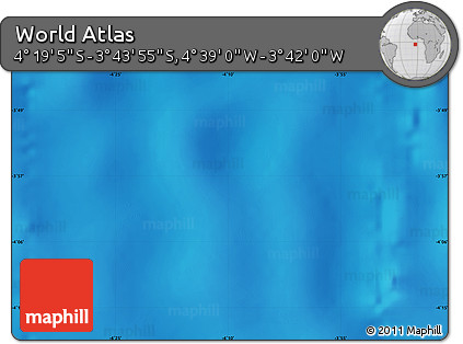Physical Map of the Area around 4° 1' 30" S, 4° 10' 30" W