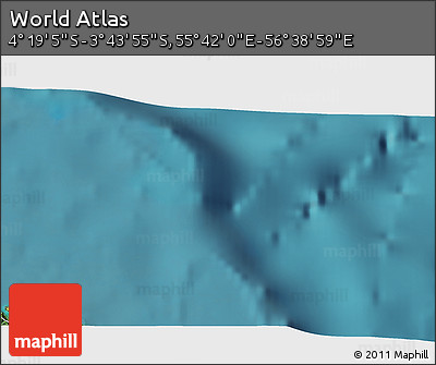 Satellite 3D Map of the Area around 4° 1' 30" S, 56° 10' 29" E
