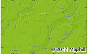 Physical Map of the area around 4° 1' 30" S, 59° 25' 29" W