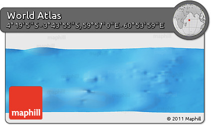 Physical Panoramic Map of the Area around 4° 1' 30" S, 60° 25' 29" E