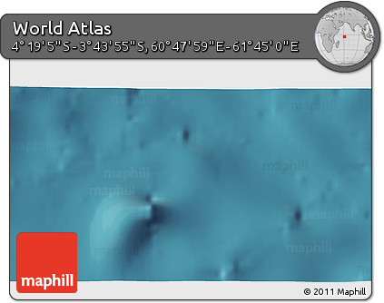 Satellite 3D Map of the Area around 4° 1' 30" S, 61° 16' 29" E