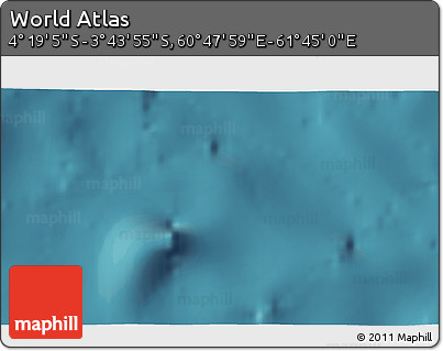 Satellite 3D Map of the Area around 4° 1' 30" S, 61° 16' 29" E