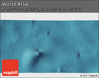 Satellite 3D Map of the Area around 4° 1' 30" S, 61° 16' 29" E