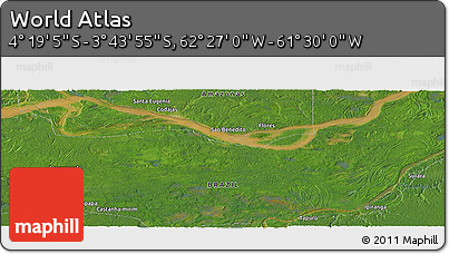 Satellite Panoramic Map of the Area around 4° 1' 30" S, 61° 58' 30" W