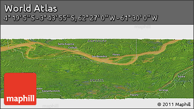 Satellite Panoramic Map of the Area around 4° 1' 30" S, 61° 58' 30" W