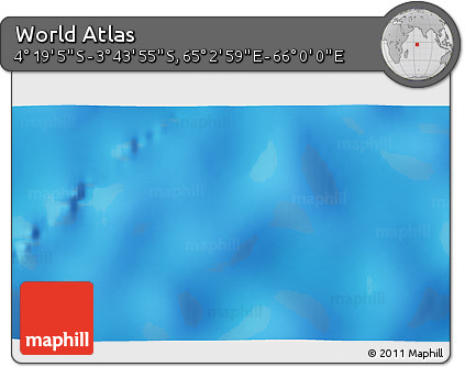 Physical 3D Map of the Area around 4° 1' 30" S, 65° 31' 30" E