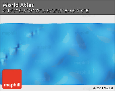 Physical 3D Map of the Area around 4° 1' 30" S, 65° 31' 30" E
