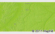 Physical 3D Map of the area around 4° 1' 30" S, 68° 46' 30" W