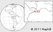 Blank Location Map of the area around 4° 1' 30" S, 68° 46' 30" W
