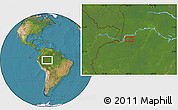 Satellite Location Map of the area around 4° 1' 30" S, 68° 46' 30" W