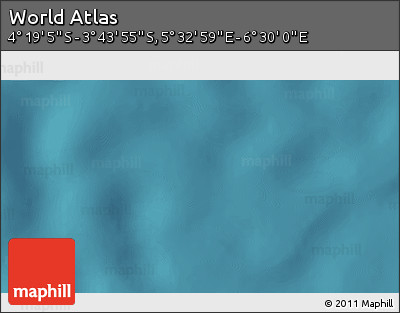Satellite 3D Map of the Area around 4° 1' 30" S, 6° 1' 30" E