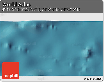 Satellite 3D Map of the Area around 4° 1' 30" S, 71° 28' 29" E
