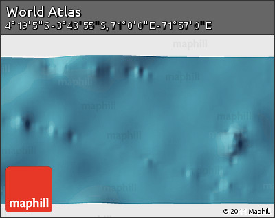 Satellite 3D Map of the Area around 4° 1' 30" S, 71° 28' 29" E