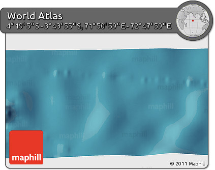 Satellite 3D Map of the Area around 4° 1' 30" S, 72° 19' 29" E