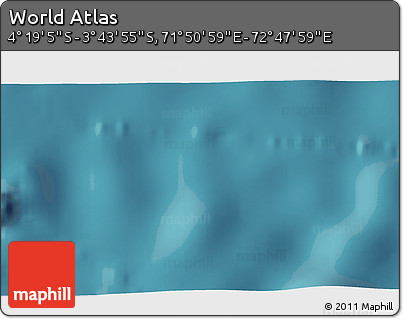Satellite 3D Map of the Area around 4° 1' 30" S, 72° 19' 29" E