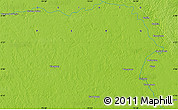 Physical Map of the area around 4° 1' 30" S, 74° 43' 29" W