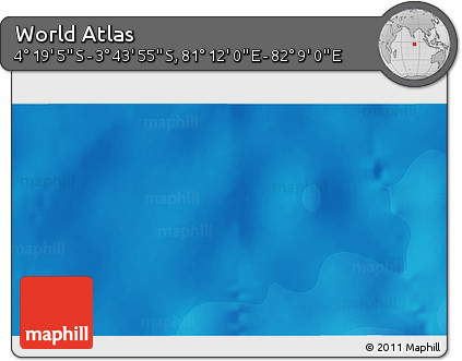 Political 3D Map of the Area around 4° 1' 30" S, 81° 40' 30" E