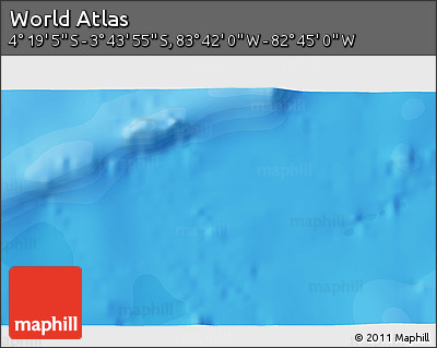 Political 3D Map of the Area around 4° 1' 30" S, 83° 13' 29" W