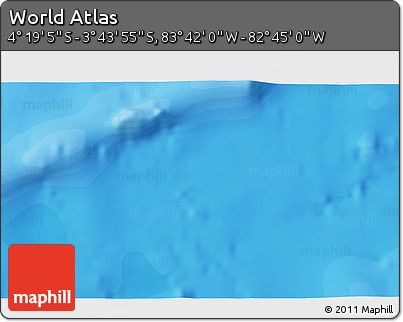 Political 3D Map of the Area around 4° 1' 30" S, 83° 13' 29" W