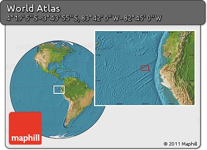 Satellite Location Map of the Area around 4° 1' 30" S, 83° 13' 29" W