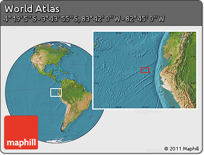Satellite Location Map of the Area around 4° 1' 30" S, 83° 13' 29" W