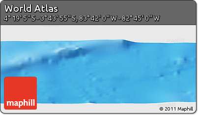 Shaded Relief Panoramic Map of the Area around 4° 1' 30" S, 83° 13' 29" W