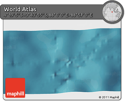 Satellite 3D Map of the Area around 4° 1' 30" S, 88° 28' 29" E