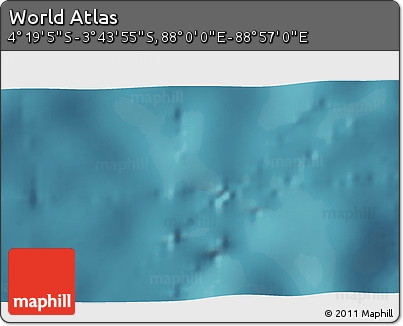 Satellite 3D Map of the Area around 4° 1' 30" S, 88° 28' 29" E
